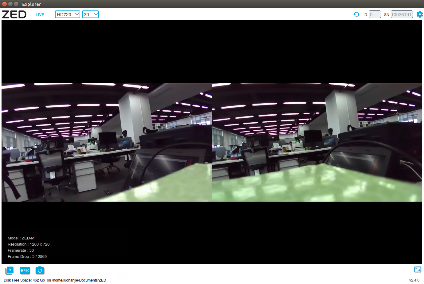 zed camera opencv implementation to process point clouds